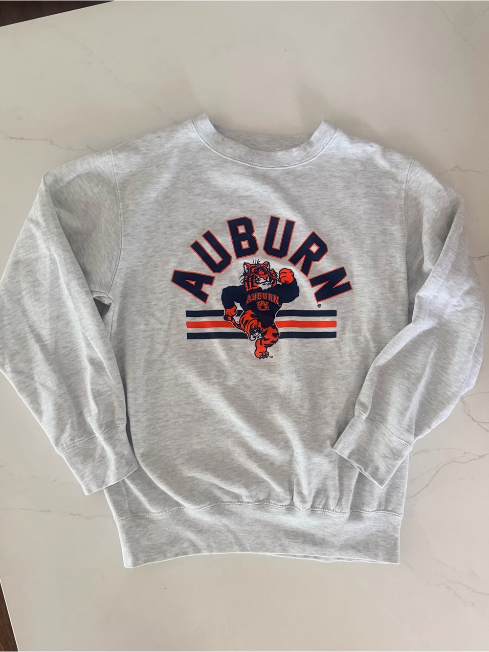 Brand New Auburn Gray Crewneck with Orange & Navy Aubie the Tiger🐯🐅 - Size M